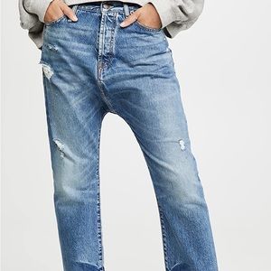 R13 Drop Crotch Distressed Jeans